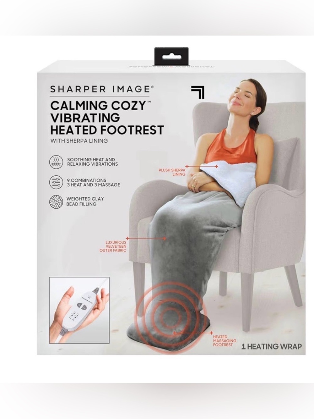 Sherpa Wrap with Electric Heating & Massaging Vibrations Foot Bed